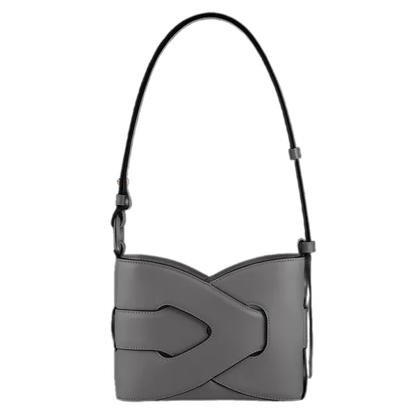 Túi Đeo Chéo Nữ Polène Nodde Edition Smooth Stone Crossbody Bag Màu Xám