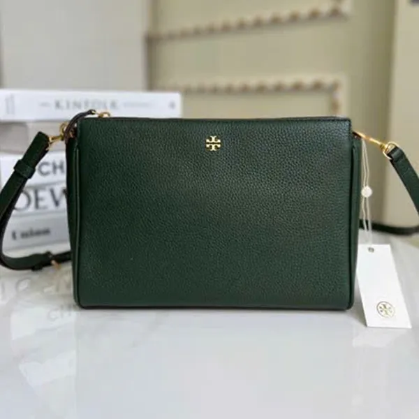 Túi Đeo Chéo Nữ Tory Burch Blake Crossbody Bag Màu Xanh Rêu
