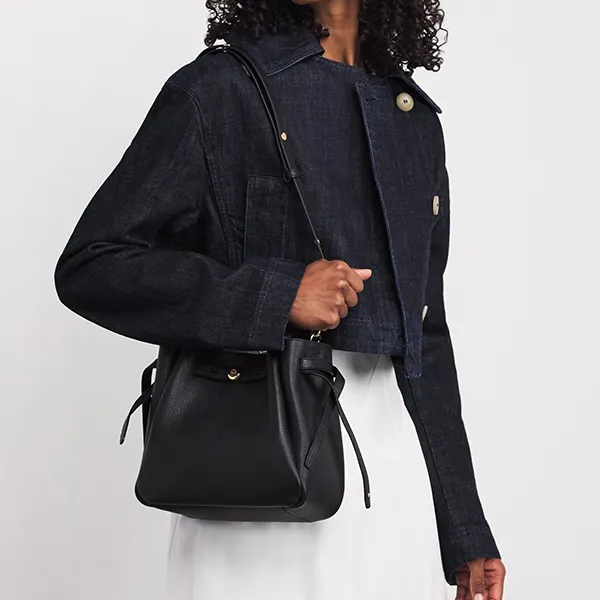 Túi Đeo Chéo Nữ Tory Burch The Romy Bucket Crossbody Bag Màu Đen