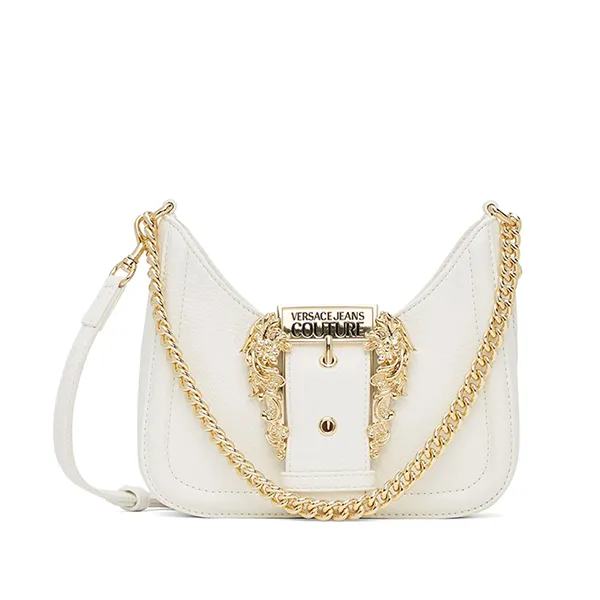 Túi Đeo Chéo Nữ Versace Jeans Couture Baroque Buckle Couture Shoulder Bag Màu Trắng - Túi xách - Vua Hàng Hiệu
