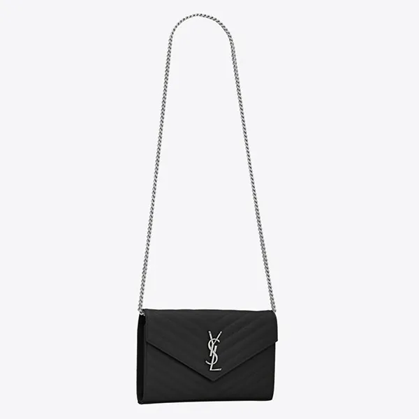 Túi Đeo Chéo Nữ Yves Saint Laurent YSL Cassandre 377828 BOW02 1000 Màu Đen Size 23