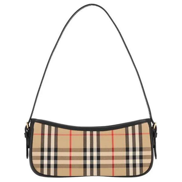 Túi Đeo Vai Nữ Burberry Vintage Check Calfskin With Cotton 80788371 Màu Beige - Túi xách - Vua Hàng Hiệu