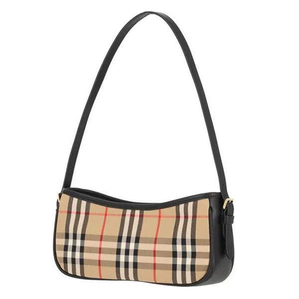 Túi Đeo Vai Nữ Burberry Vintage Check Calfskin With Cotton 80788371 Màu Beige - Túi xách - Vua Hàng Hiệu