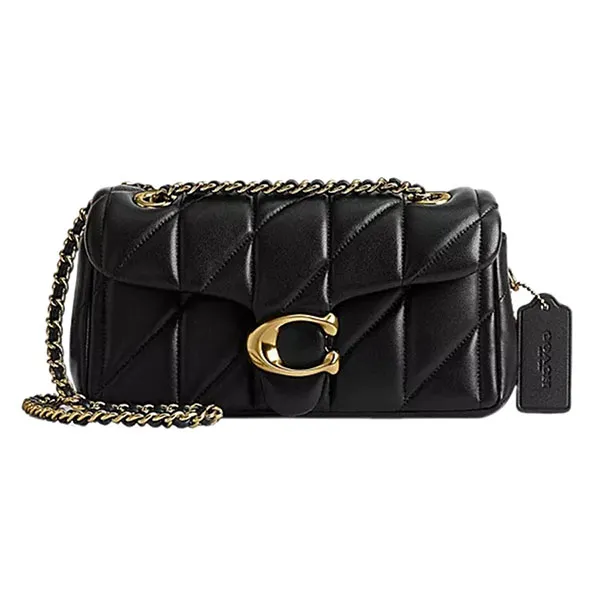 Túi Đeo Vai Nữ Coach Tabby 20 Quilt Shoulder Bag CP149 B4/BK Màu Đen