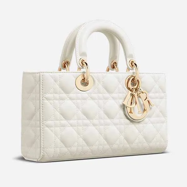Túi Đeo Vai Nữ Dior Medium Lady D-joy Bag White M0540ONGE-M030 Màu Trắng