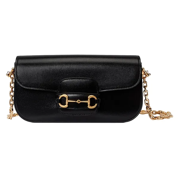 Túi Đeo Vai Nữ Gucci Horsebit 1955 Small Shoulder Bag 735178 1DB0G 1000 Màu Đen