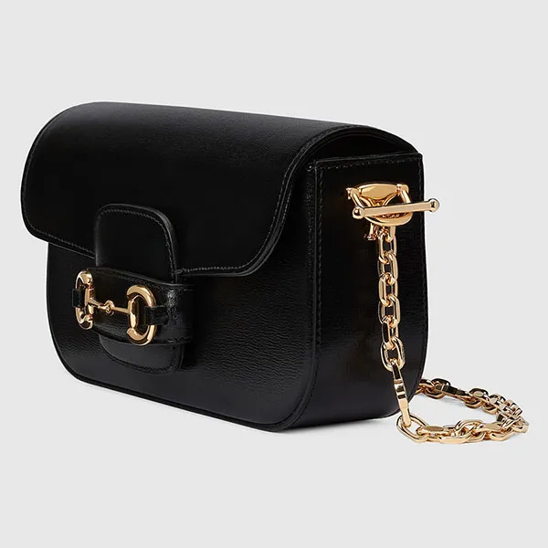 Túi Đeo Vai Nữ Gucci Horsebit 1955 Small Shoulder Bag 735178 1DB0G 1000 Màu Đen