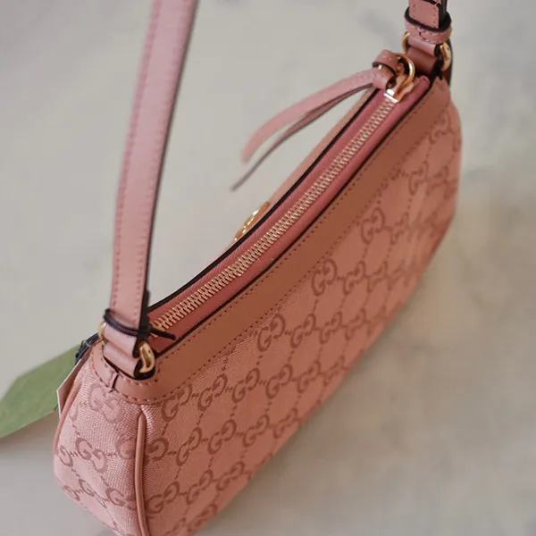 Túi Đeo Vai Nữ Gucci Ophidia Pink Small Shoulder Bag Rose Gold Hardware Màu Hồng