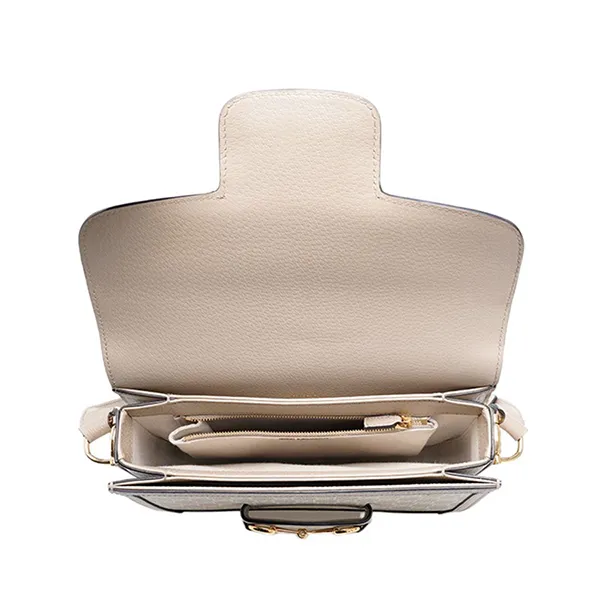 Túi Đeo Vai Nữ Gucci Supreme 1955 Horsebit Medium Shoulder Bag Màu Be