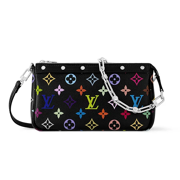 Túi Đeo Vai Nữ Louis Vuitton LV Pochette Accessoires LV x TM M13663 Màu Đen Họa Tiết - Túi xách - Vua Hàng Hiệu