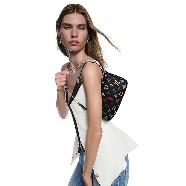 Túi Đeo Vai Nữ Louis Vuitton LV Pochette Accessoires LV x TM M13663 Màu Đen Họa Tiết - Túi xách - Vua Hàng Hiệu