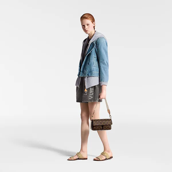 Túi Đeo Vai Nữ Louis Vuitton LV Vivacité M46999 Màu Nâu
