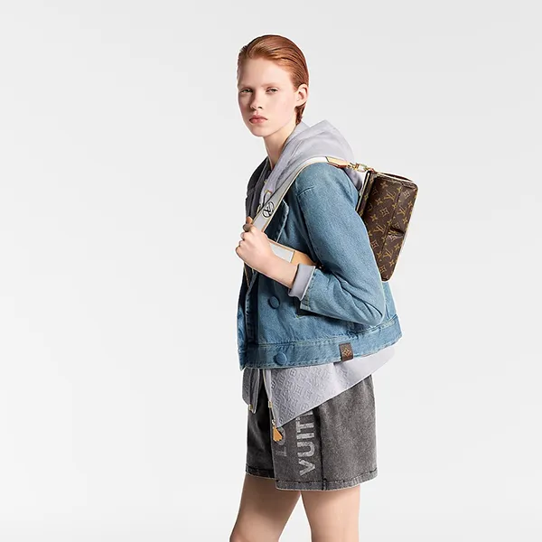 Túi Đeo Vai Nữ Louis Vuitton LV Vivacité M46999 Màu Nâu
