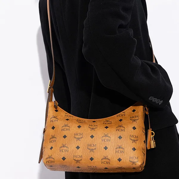 Túi Đeo Vai Nữ MCM Aren Hobo Shoulder Bag Màu Cognac - Túi xách - Vua Hàng Hiệu