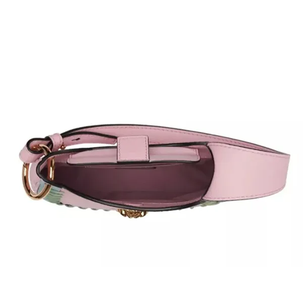 Túi Đeo Vai Nữ Versace Mini La Medusa Whipstitch Leather Hobo Bag Màu Hồng - Túi xách - Vua Hàng Hiệu