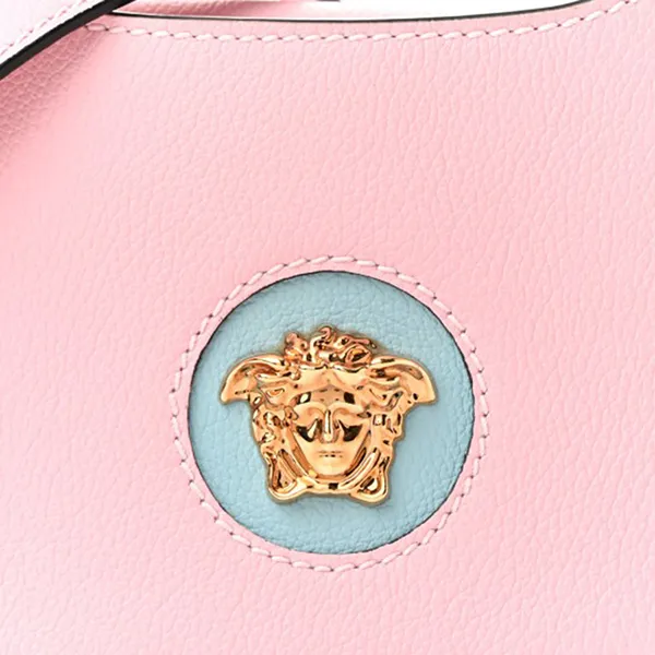 Túi Đeo Vai Nữ Versace Mini La Medusa Whipstitch Leather Hobo Bag Màu Hồng - Túi xách - Vua Hàng Hiệu