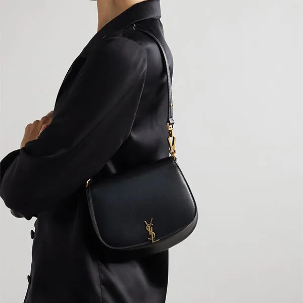 Túi Đeo Vai Nữ Yves Saint Laurent YSL Voltaire Top Handle Mini Leather Shoulder Bag Màu Đen - Túi xách - Vua Hàng Hiệu
