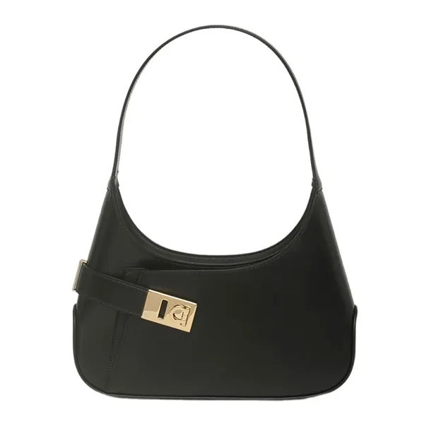 Túi Đeo Vai Nữ Salvatore Ferragamo Calfskin Leather Shoulder Bag 2162950768597 Màu Đen - Túi xách - Vua Hàng Hiệu
