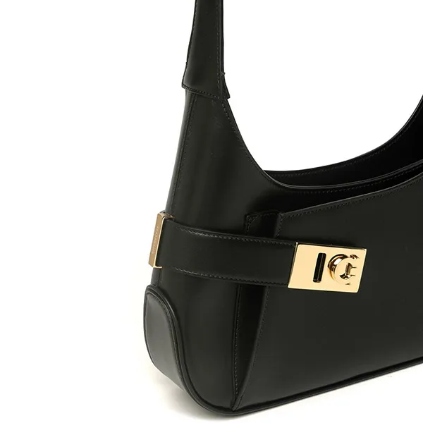 Túi Đeo Vai Nữ Salvatore Ferragamo Calfskin Leather Shoulder Bag 2162950768597 Màu Đen - Túi xách - Vua Hàng Hiệu