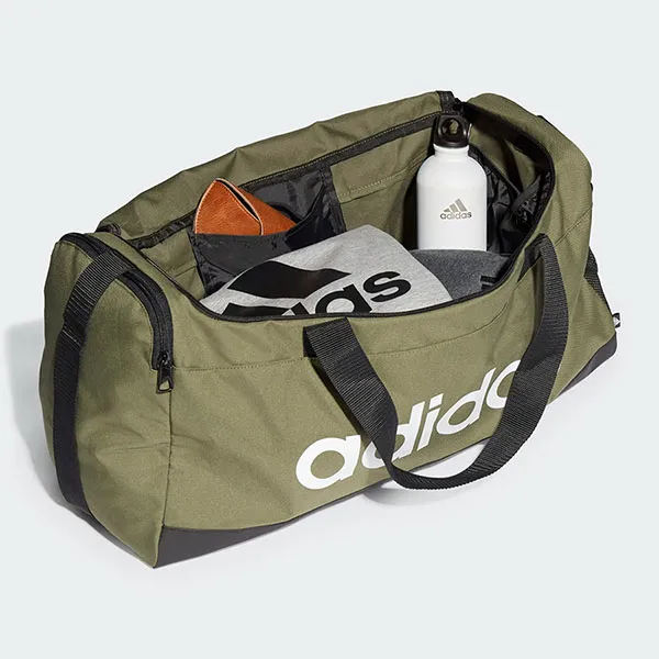 Túi Đựng Đồ Adidas Essentials Logo Duffel Medium H35657 Màu Xanh Lá - Túi xách - Vua Hàng Hiệu