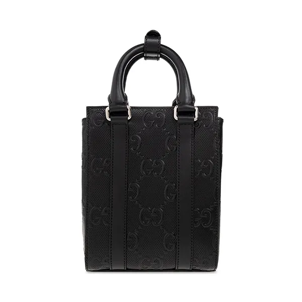 Túi Tote Nam Gucci GG Emboss Mini Black 696010-1W3CN-1000 Màu Đen - Túi xách - Vua Hàng Hiệu