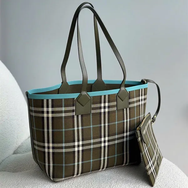 Túi Tote Nữ Burberry Small London Olive Green Màu Xanh Olive - Túi xách - Vua Hàng Hiệu