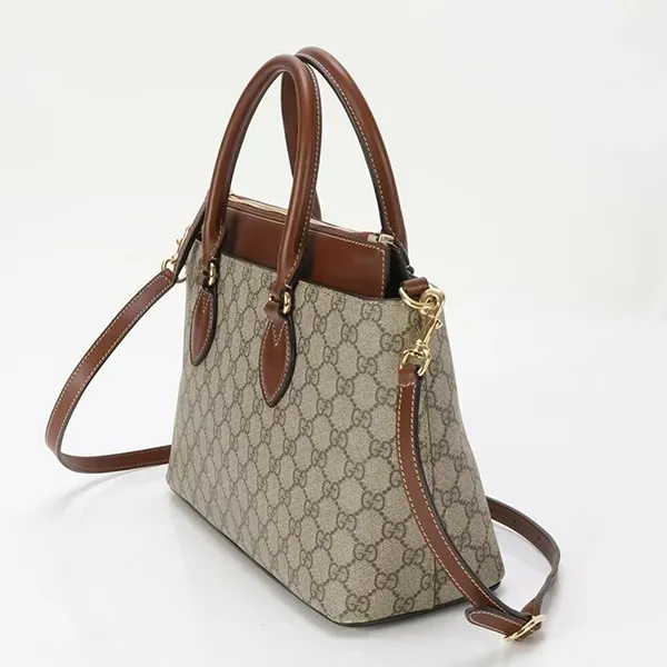 Túi Tote Nữ Gucci Supreme Zip Tote Màu Nâu Be - Túi xách - Vua Hàng Hiệu