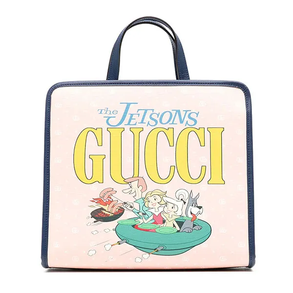 Túi Tote Nữ Gucci The Jetsons GG Monogram Tote Bag Màu Hồng