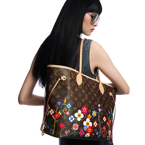 Túi Tote Nữ Louis Vuitton LV x TM Neverfull Monogram Tote Bag M13271 Màu Nâu (Kèm Túi Nhỏ) - Túi xách - Vua Hàng Hiệu