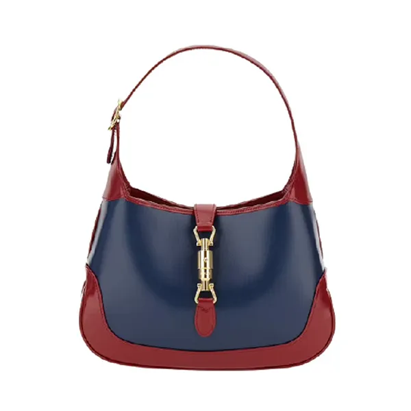 Túi Xách Gucci Jackie 1961 Small Shoulder Navy 636706-10OBG-4484 Xanh Đỏ - Túi xách - Vua Hàng Hiệu