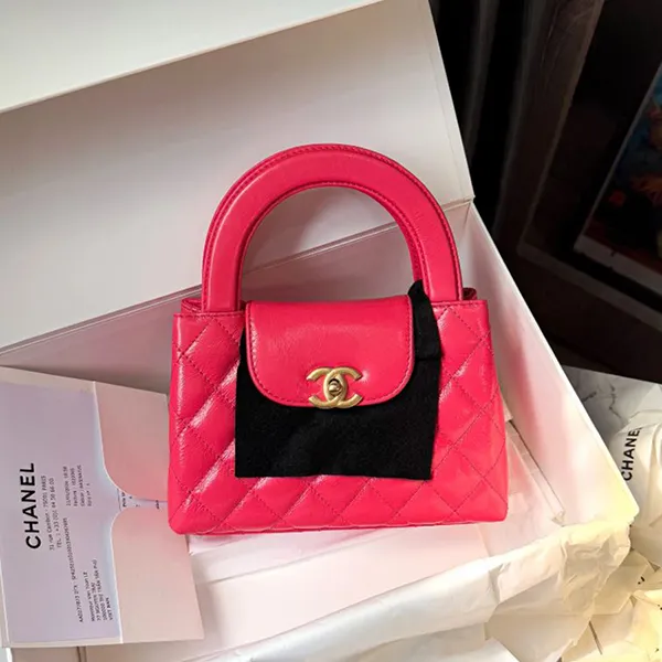 Túi Xách Nữ Chanel Kelly Bag Pink Shiny Calfskin Aged Gold Hardware Màu Hồng - Túi xách - Vua Hàng Hiệu
