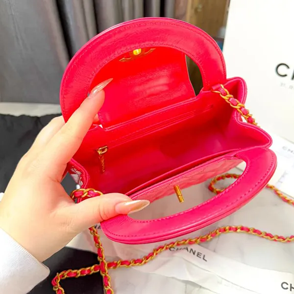 Túi Xách Nữ Chanel Kelly Bag Pink Shiny Calfskin Aged Gold Hardware Màu Hồng - Túi xách - Vua Hàng Hiệu