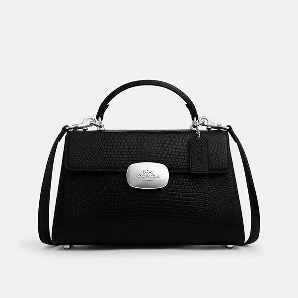 Túi Xách Nữ Coach Eliza Top Handle Bag CW013 Silver/ Black Màu Đen