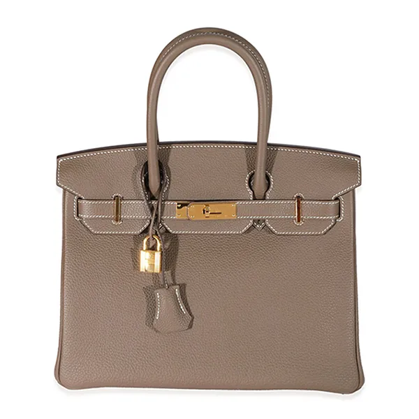 Túi Xách Nữ Hermès Birkin Bag 30 Etoupe Grey Togo Leather Gold Hardware Màu Xám