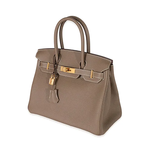 Túi Xách Nữ Hermès Birkin Bag 30 Etoupe Grey Togo Leather Gold Hardware Màu Xám