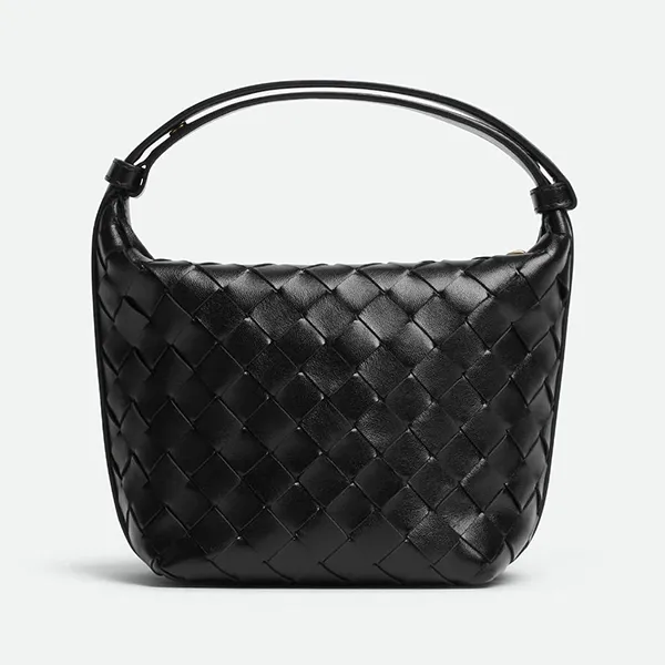 Túi Xách Tay Nữ Bottega Veneta Candy Wallace Black Handbag Màu Đen