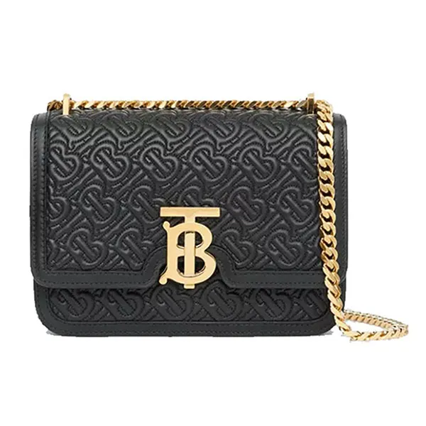 Túi Xách Tay Nữ Burberry Small Quilted Monogram Lambskin Crossbody Bag Màu Đen