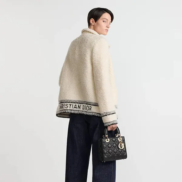 Túi Xách Tay Nữ Dior Small Lady Black Cannage Lambskin M0538ONGE_M900 Màu Đen - Túi xách - Vua Hàng Hiệu