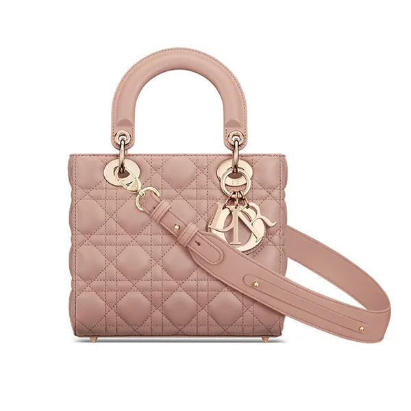 Túi Xách Tay Nữ Dior Small Lady Blush Cannage Lambskin M0538ONGE_M50P Màu Hồng - Túi xách - Vua Hàng Hiệu