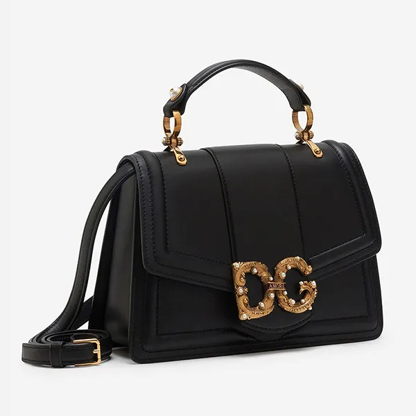 Túi Xách \Tay Nữ Dolce & Gabbana DG Amore Bag In Calfskin Màu Đen - Túi xách - Vua Hàng Hiệu