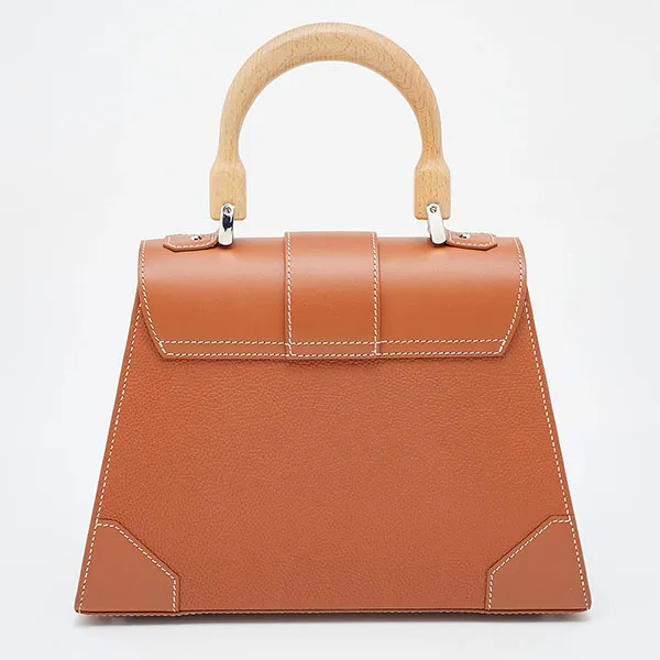 Túi Xách Tay Nữ Goyard Tan Leather PM Saigon Top Handle Bag Màu Cam - Túi xách - Vua Hàng Hiệu