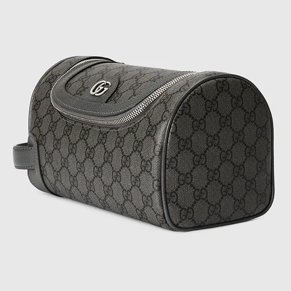 Túi Xách Tay Nữ Gucci GG Porta Necessaire Ophidia Màu Xám - Túi xách - Vua Hàng Hiệu