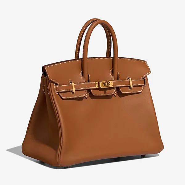 Túi Xách Tay Nữ Hermès Birkin 25 Swift Gold Màu Nâu Bò