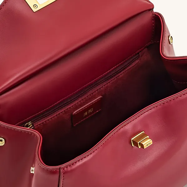 Túi Xách Tay Nữ JW Pei Lucia Classic Top Handbag Claret Màu Đỏ