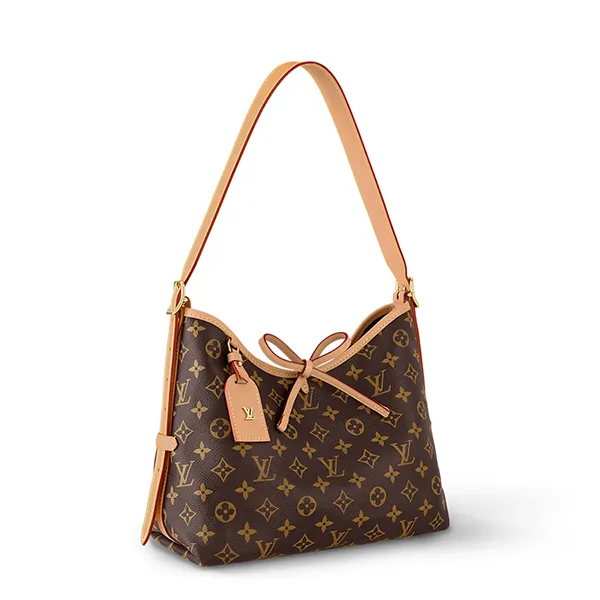 Túi Xách Tay Nữ Louis Vuitton LV Carryall PM Monogram Canvas M46203 Màu Nâu Đen