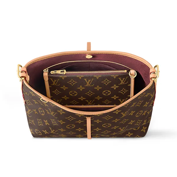 Túi Xách Tay Nữ Louis Vuitton LV Carryall PM Monogram Canvas M46203 Màu Nâu Đen