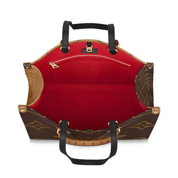 Túi Xách Tay Nữ Louis Vuitton LV Onthego GM M45320 Handle Bag Màu Nâu Be - Túi xách - Vua Hàng Hiệu