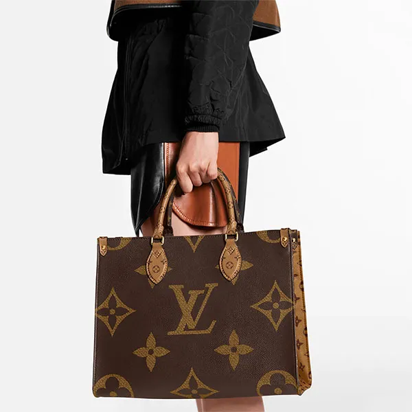 Túi Xách Tay Nữ Louis Vuitton LV Onthego GM M45320 Handle Bag Màu Nâu Be - Túi xách - Vua Hàng Hiệu