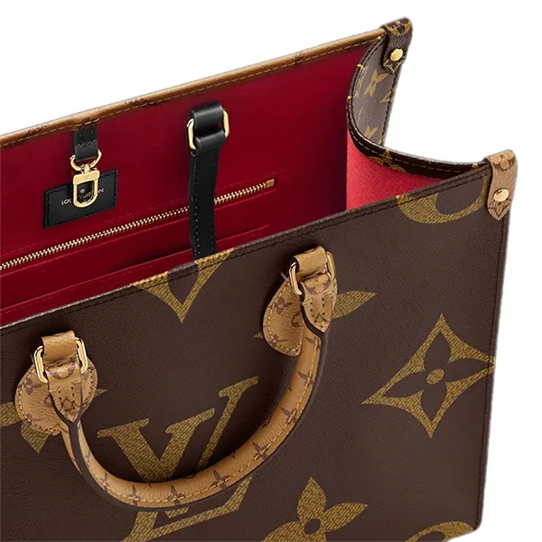 Túi Xách Tay Nữ Louis Vuitton Onthego MM Handle Bag Màu Nâu Be - Túi xách - Vua Hàng Hiệu