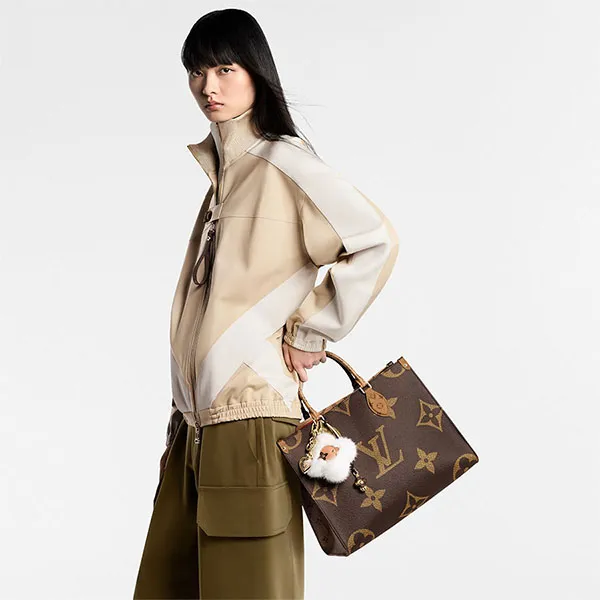 Túi Xách Tay Nữ Louis Vuitton Onthego MM Handle Bag Màu Nâu Be - Túi xách - Vua Hàng Hiệu